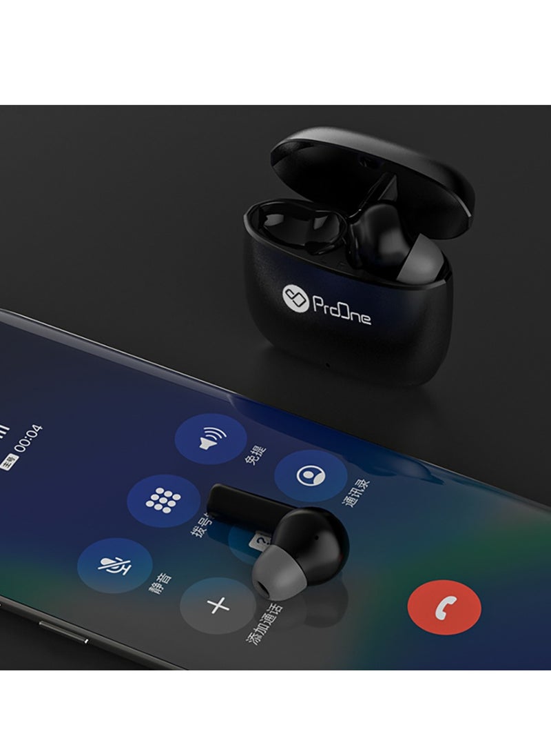 ProOne - ProOne PHB3206 True Wireless Earbuds, Bluetooth 5.3, USB-C Fast Charging, Up to 4 Hours Playtime, HD Sound with Noise Reduction, Lightweight Wireless Earbuds - Image 1