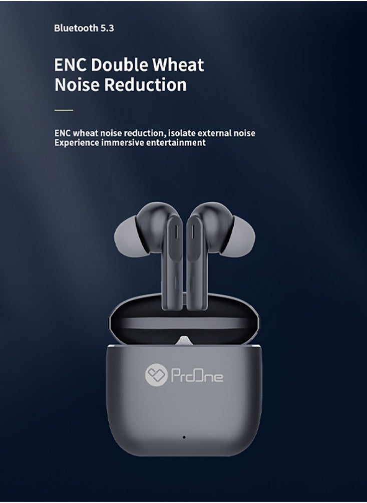 ProOne - ProOne PHB3206 True Wireless Earbuds, Bluetooth 5.3, USB-C Fast Charging, Up to 4 Hours Playtime, HD Sound with Noise Reduction, Lightweight Wireless Earbuds - Image 1