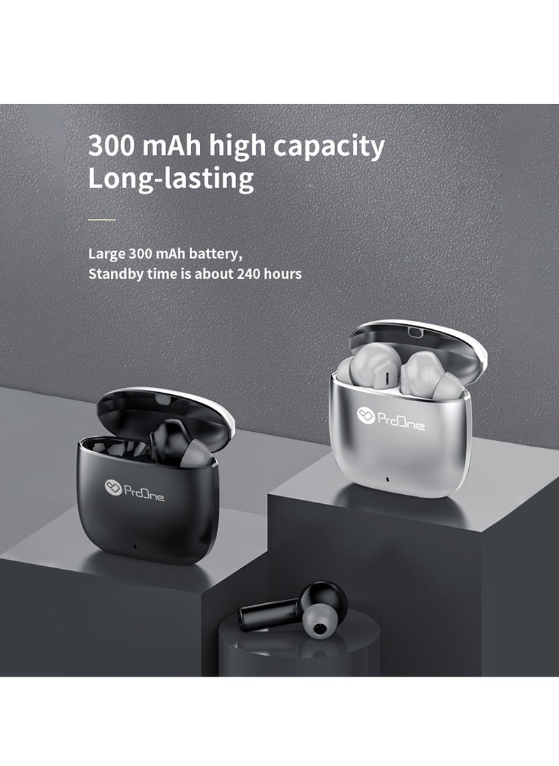 ProOne - ProOne PHB3206 True Wireless Earbuds, Bluetooth 5.3, USB-C Fast Charging, Up to 4 Hours Playtime, HD Sound with Noise Reduction, Lightweight Wireless Earbuds - Image 1