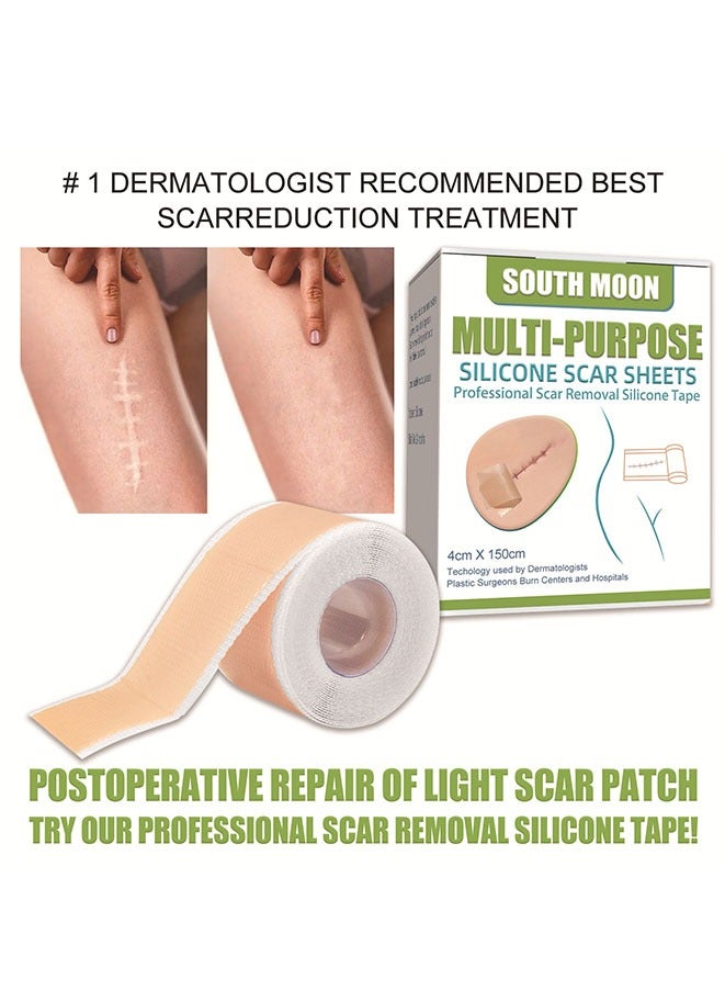 SOUTH MOON Silicone Scar Tape Silicone Strips Reusable, Professional Scar Removal Sheets for C-Section Surgery Burn Keloid Acne et - Image 5