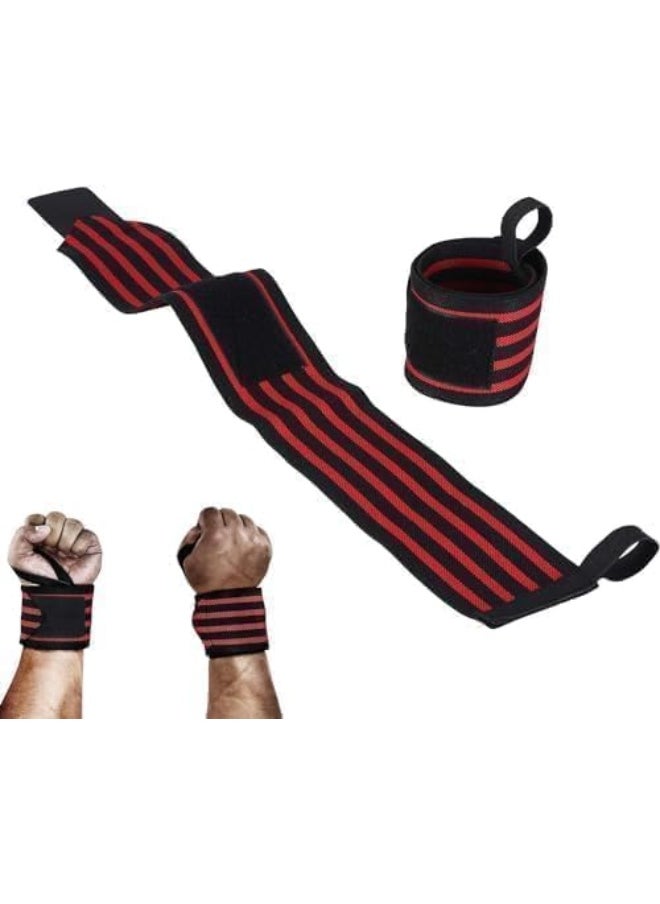 Generic 1 Pair Wrist Wraps Thumb Loops for Weightlifting, Bodybuilding and Strength Training, Helps Develop Muscle, Increase and Improve Workout Results  - Image 4