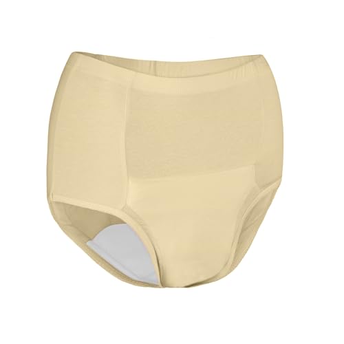 MAGICMOON 120ml Absorbent Incontinence Underwear for Women, Washable - Reusable Leakproof Panties, Underwear for Bladder Leakage Protection (Beige, 5XL) - Image 1
