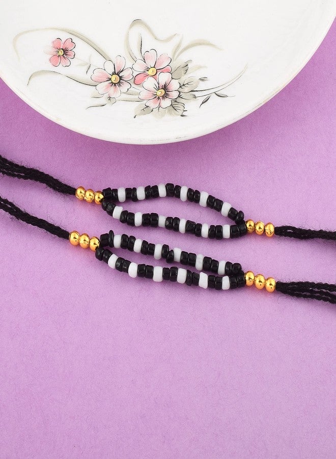 DULCI Ball Beads Thread Nazariya Set Baby Bracelet For Baby Girl & Baby Boy to Protect from Evil Eye - Image 3