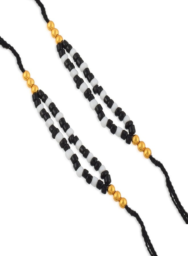 DULCI Ball Beads Thread Nazariya Set Baby Bracelet For Baby Girl & Baby Boy to Protect from Evil Eye - Image 2