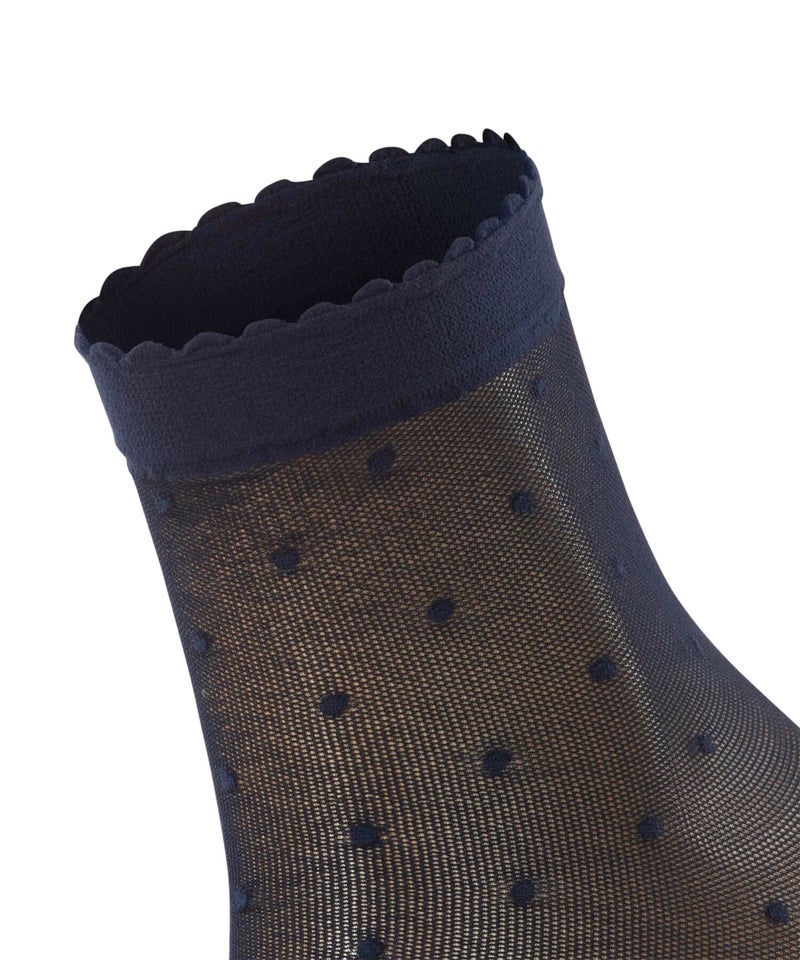 FALKE Women's Dot Dress Sock, Ultra Sheer Fine Mesh Socks, Low Calf High Ankle, Work or Casual, Blue (Marine 6179), US 5-7.5 (EU 35-38 Î™ UK 2.5-5), 1 Pair - Image 3