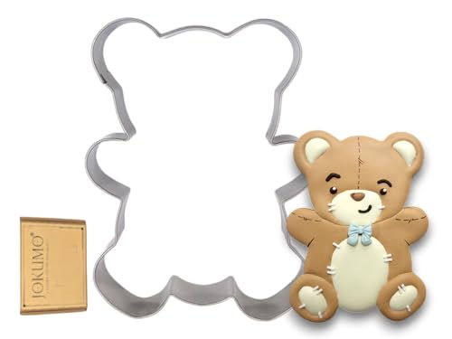 JOKUMO Teddy Bear Cookie Cutter 4” Large Shape Cookie Cutter Mold - 18/0 Stainless Steel - Image 1
