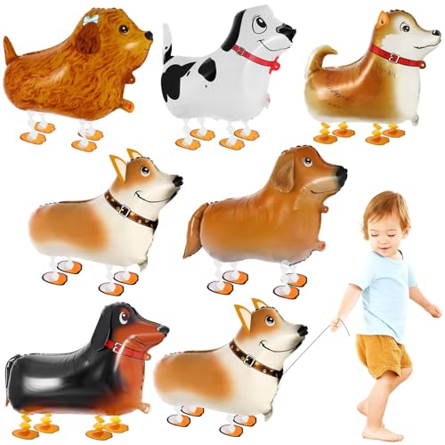 KINYFY 6 Pcs Walking Dogs BalloonsDog Party DecorationsWalking Animal Balloons Dog Birthdays Parties Supplies for Kids Animal Puppy Theme Birthday Party Decor - Image 1