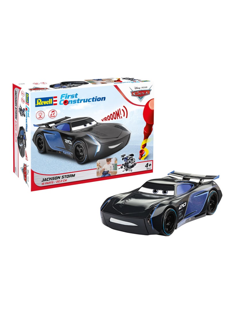 Revell First Jackson Storm Disney Cars (Light & Sound) 1:20 Scale, Black - Image 1