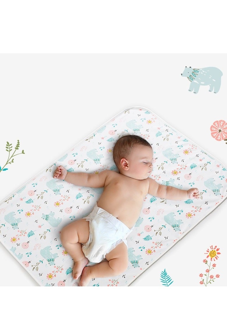 DOOKOO Multifunctional Reusable Soft and Absorbent Portable Waterproof Changing Toddler Baby Change Diaper Changing Liner Bed Pad Play Mat 