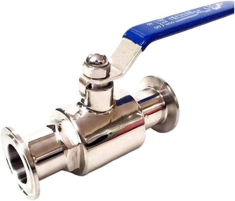 SUS 304 الفولاذ المقاوم للصدأ 2 بوصة مشبك ثلاثي كرة صمام إغلاق 51 ملم قطر الأنبوب الخارجي - Image 1