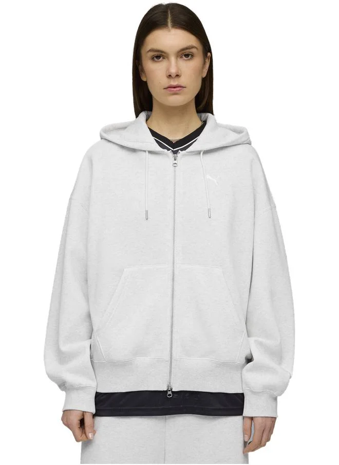 Essentials Oversized Full-Zip Fleece Hoodie Women
