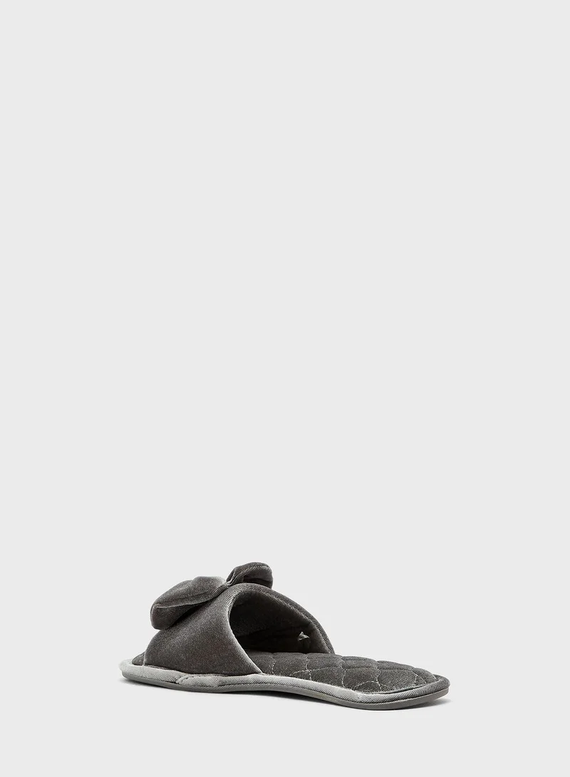 Marks & Spencer Bow Velvet Open Toe Mule