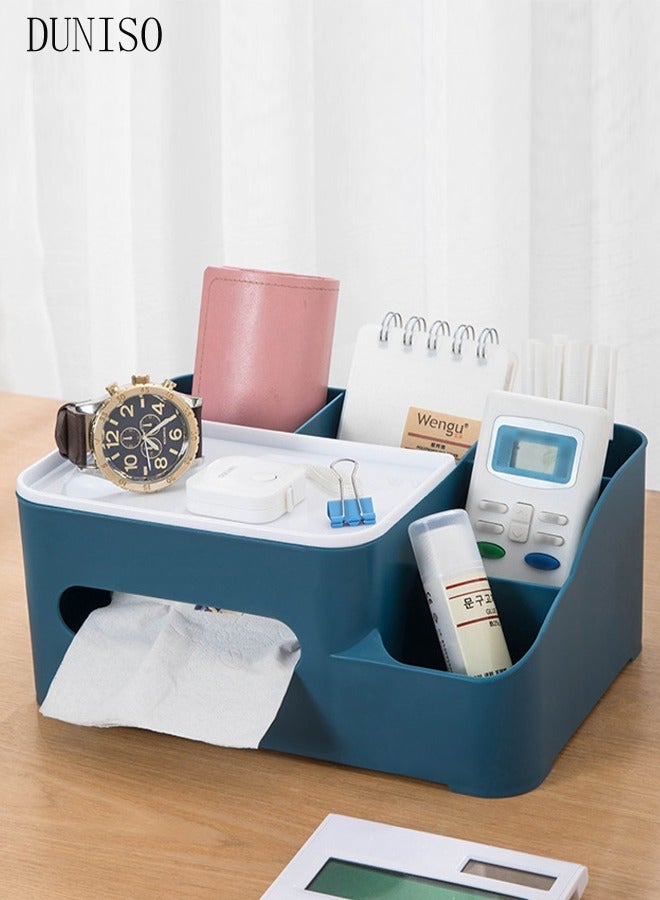 DUNISO Multifunctional desktop tissue storage box, makeup storage box, pen and watch storage box suitable for home, office, restaurant, RV - Image 4