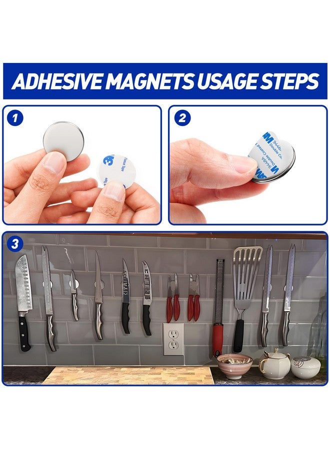 جرتارد مجموعة من 20 قطعة من مغناطيسات النيوديميوم شديدة التحمل من المعادن النادرة، مغناطيسات أقراص نيوديميوم فائقة القوة مع لاصق مزدوج الجوانب للاستخدام المنزلي والبناء والثلاجة والحرف اليدوية والمكتب - عمق 1.18 بوصة × ارتفاع 0.12 بوصة - Image 5