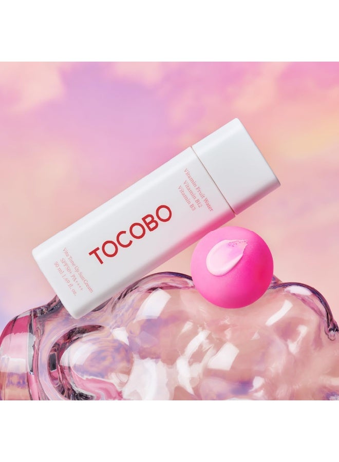 Tocobo Vita Tone Up Sun Cream SPF50+ PA++++ (50ml) – Vegan Brightening & Hydrating Sunscreen - Image 2