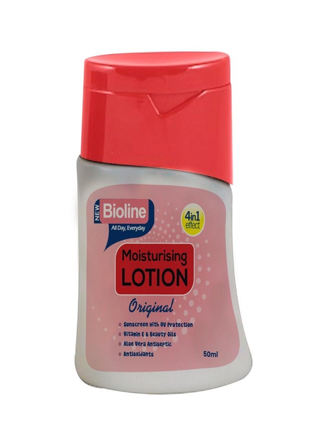 Bioline Moisturising Sunscreen Lotion with UV Protection, Vitamin E, Aloe Vera & Beauty Oils | Hydrating & Nourishing | 50 ml Pack for Daily Skin Protection - Image 1