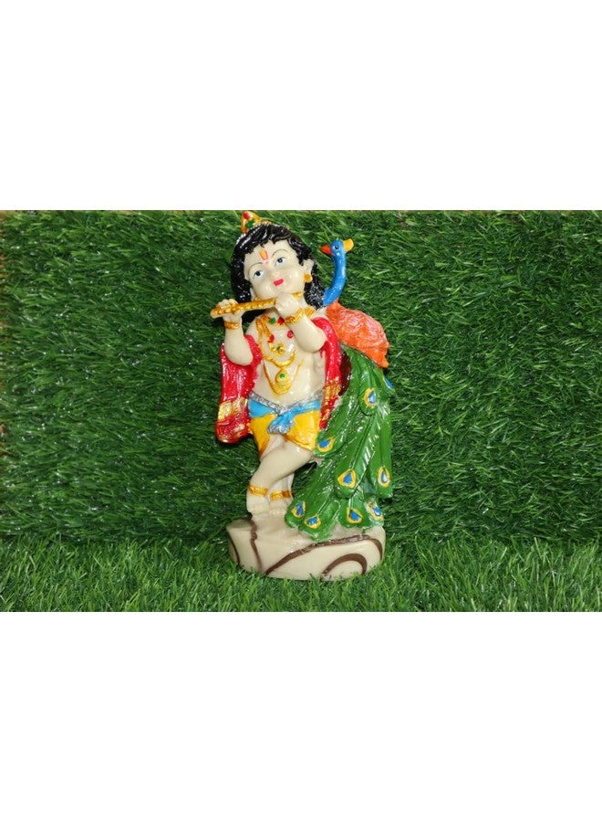 سالفوس أب سولوشنز تمثال كريشنا القائم المصنوع يدويًا من غبار الرخام من Salvus APP SOLUTIONS للديكور المنزلي والمكتبي، هدية، تحفة فنية (5.5 بوصة) - Image 5