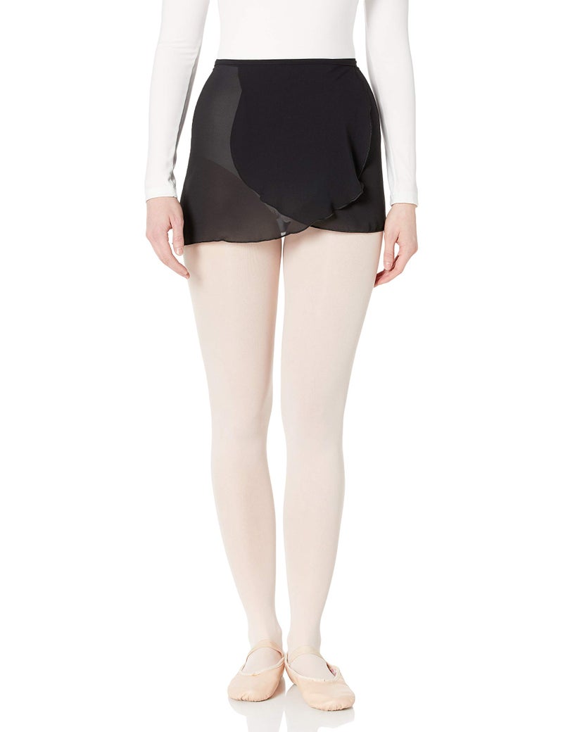 Bloch Dance Women's Vera Georgette Ballet Wrap Skirt, Black, One Size - Image 1