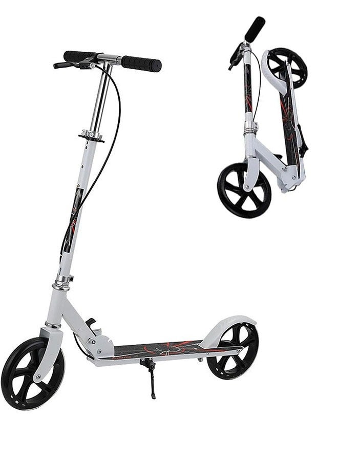 Scooters for Adults Teens Kick Scooter with Adjustable Height Dual Suspension and Shoulder Strap 8 inches Big Wheels Scooter Smooth Ride Commuter Scooter Best Gift for Kids Age 10 Up  - Image 1