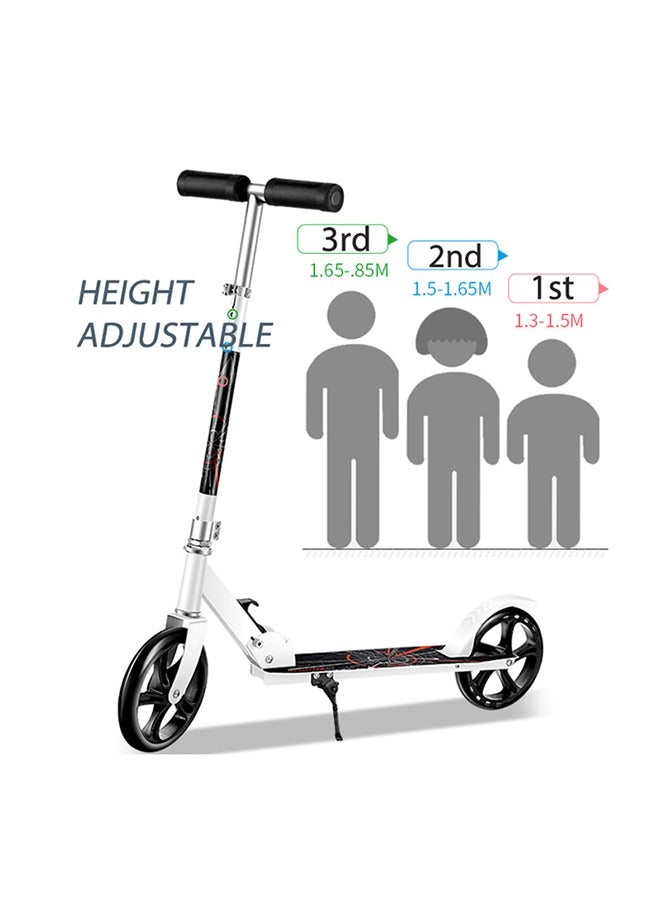 Scooters for Adults Teens Kick Scooter with Adjustable Height Dual Suspension and Shoulder Strap 8 inches Big Wheels Scooter Smooth Ride Commuter Scooter Best Gift for Kids Age 10 Up  - Image 2
