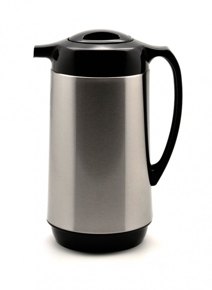 BASURRAH Stainless Steel Tea and Coffee Thermos - Silver/Black - Image 1