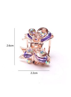 Fodattm 6 Pcs Women Lady Alloy Rhinestone Noslip Mini Hair Claw Small Bang Jaw Clip Hair Clamp Hair Grip Hair Pin (B#)  - Image 2