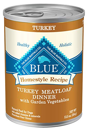 Blue Buffalo Homestyle Recipe Adult Wet Dog Food, Made with Natural Ingredients, Turkey Dinner With Garden Vegetables, 12.5-oz Can (Pack of 12) - Image 1