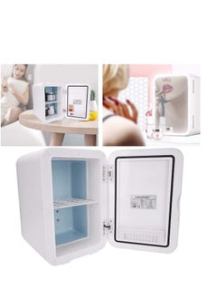 Generic 8 Liter Refrigerator with LED Light Mirror Portable Personal Mini Refrigerator Skin Care Refrigerator Beverage Refrigerator Suitable for Bedroom Office Car  - Image 2