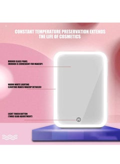 Generic 8 Liter Refrigerator with LED Light Mirror Portable Personal Mini Refrigerator Skin Care Refrigerator Beverage Refrigerator Suitable for Bedroom Office Car  - Image 4