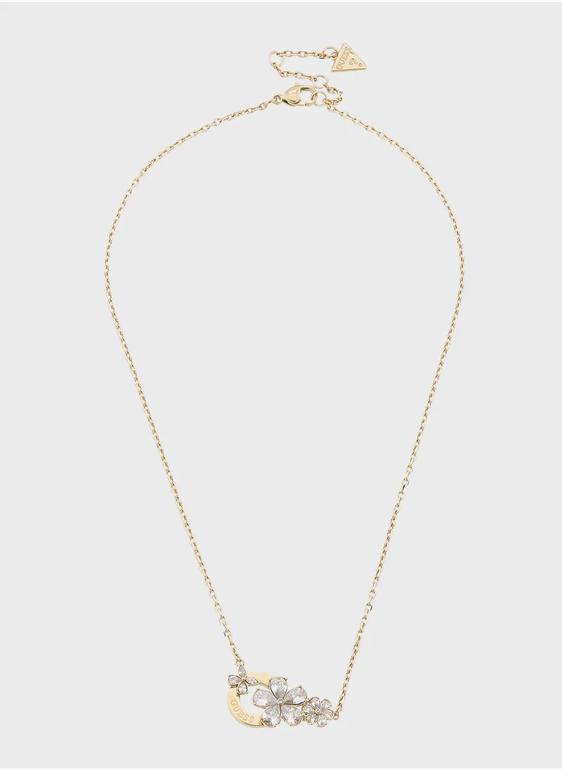 GUESS Lily Flower Short Necklace