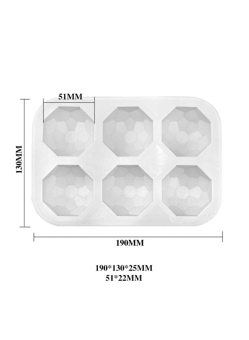 general 2 Pcs DIY Chocolate Mold Sugar Flipping Silicone Mold Gemstone French Mousse Cake Mold - Image 3