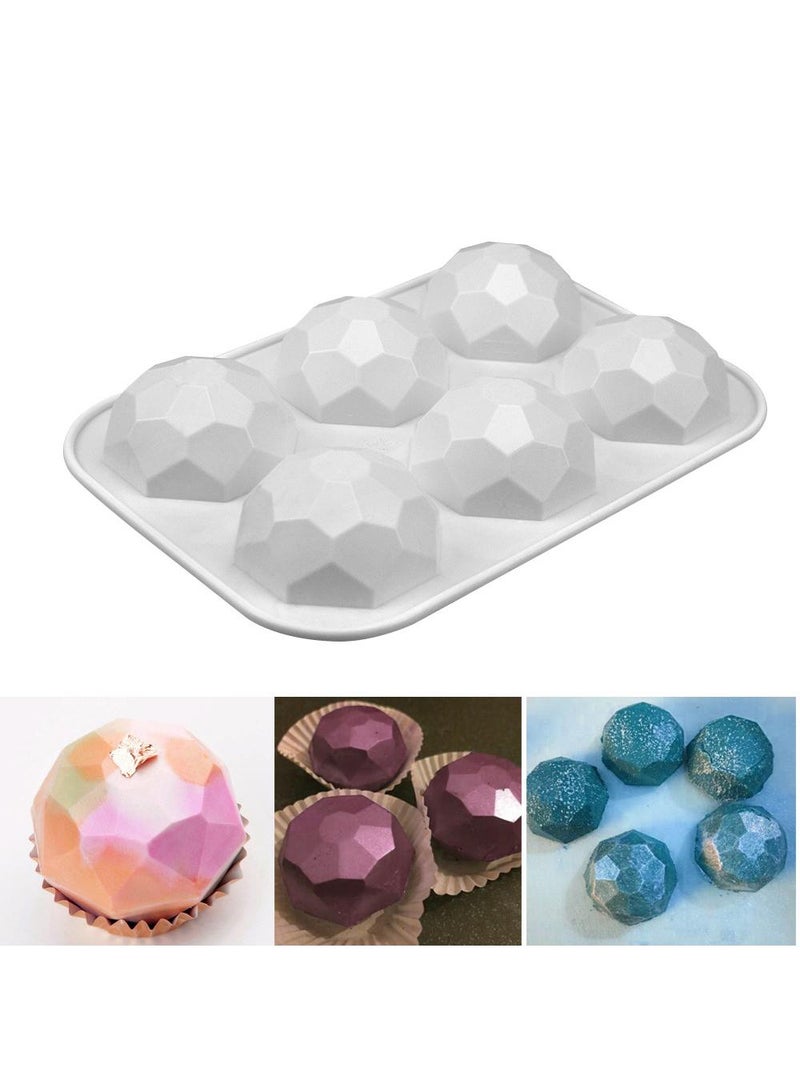 general 2 Pcs DIY Chocolate Mold Sugar Flipping Silicone Mold Gemstone French Mousse Cake Mold - Image 2