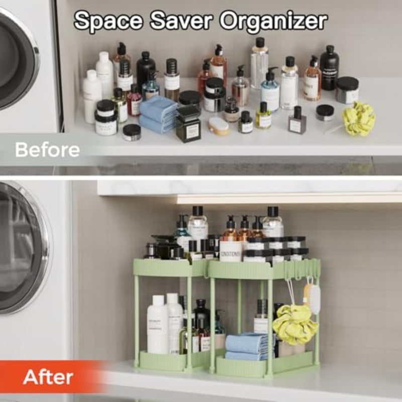 2 Pack Multi-Purpose Pull-Out Storage Organizers, Under Sk Organizers and Storage for Bathroom and Kitchen, Under Cabet Organizers and storage - Image 5