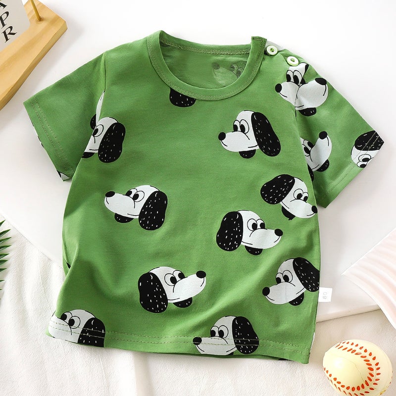 New Children'S Short Sleeve T-Shirt Cotton Girls Summer Baby Baby Summer Children'S Clothing New Boys Jacket - Image 1