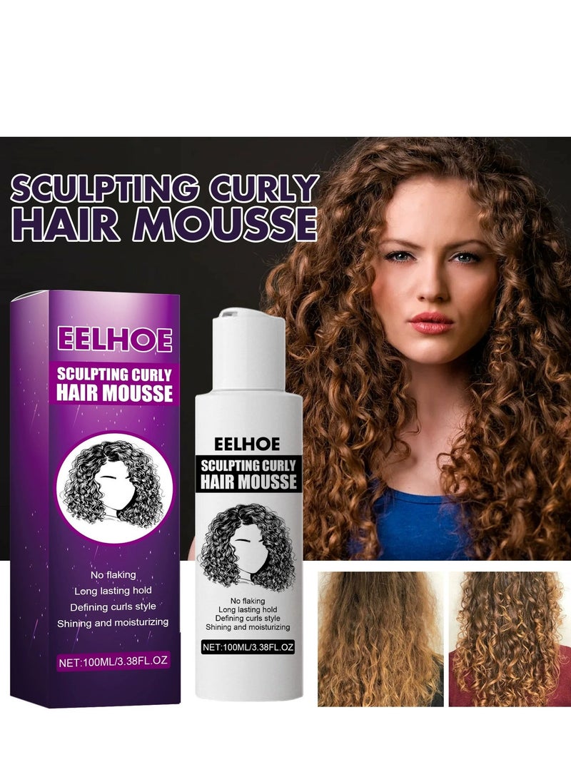 EELHOE Hair Styling & Shaping Cream, Long-Lasting Moisturizer with Curl Defining & Heat Protection â Natural Styling Cream for All Hair Types, Provides Hold and Protects Against Damage 100ml - Image 1