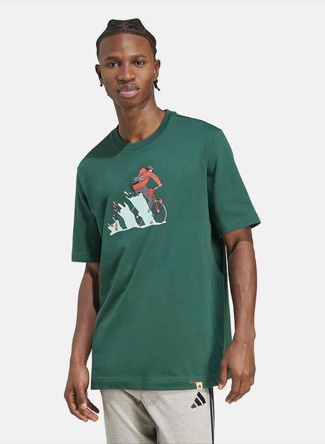 Adidas تي شيرت جرافيك دراجة دوودل هانت - Image 1