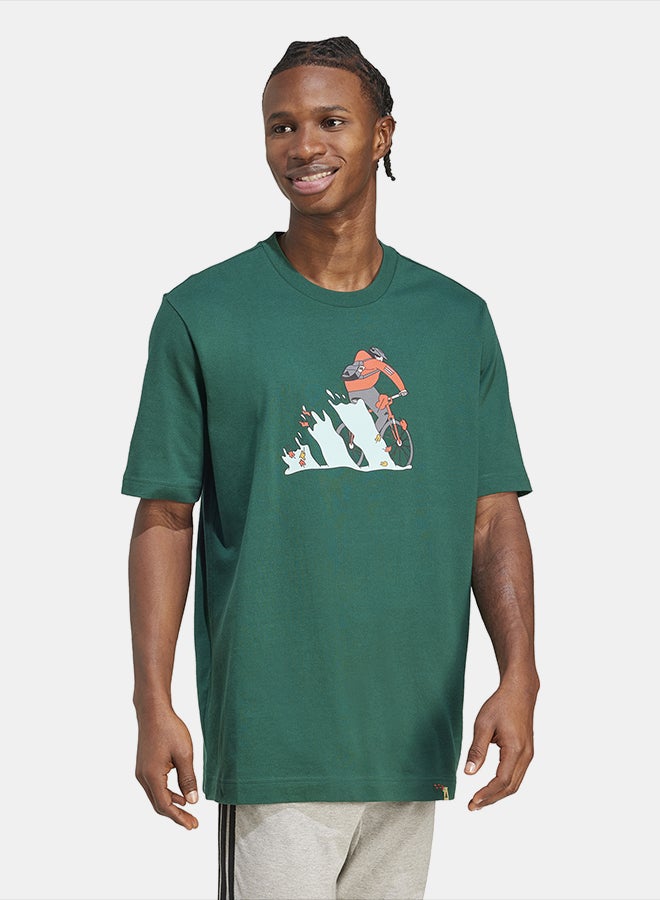 Adidas تي شيرت جرافيك دراجة دوودل هانت - Image 3