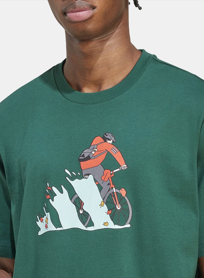 Adidas تي شيرت جرافيك دراجة دوودل هانت - Image 4