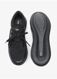 Dash Monotone Walking Shoes with Lace-Up Closure  - Image 4
