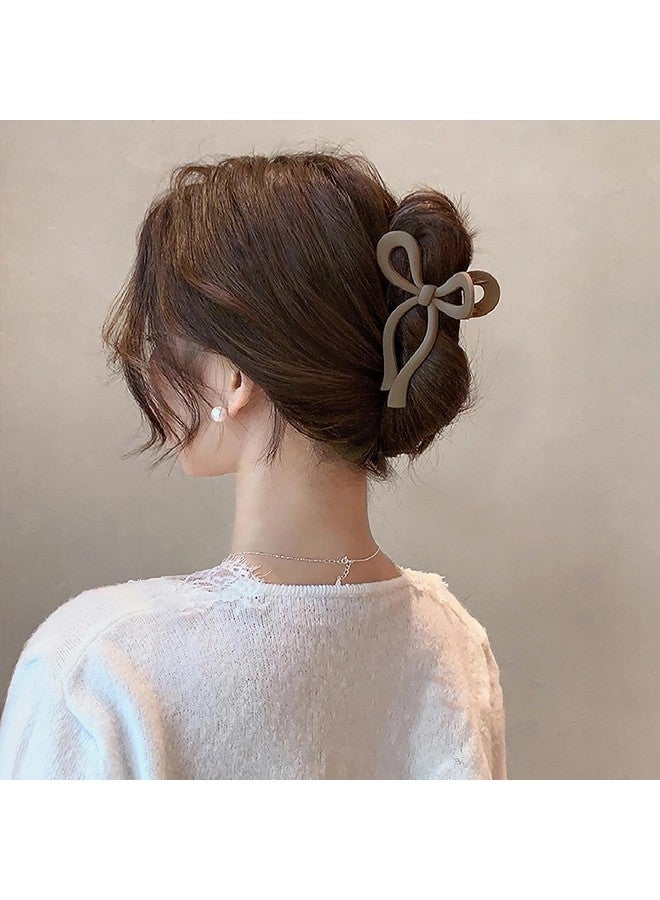 EPARTY 3 Pcs Bow Claw Clips Utmiga Elegant Butterfly Hair Clips Cute Large Crab Ponytail Accessories Acrylic Bowknot Hairpins Barrettes Headbands New Korean Bows Claws Matte Finish - Image 4