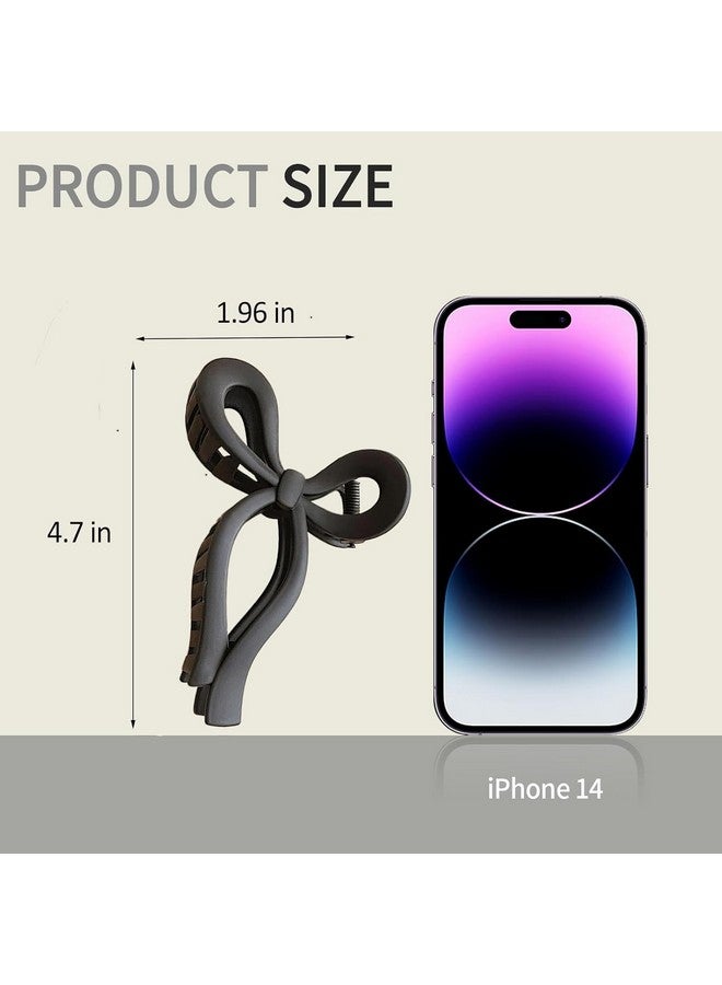 EPARTY 3 Pcs Bow Claw Clips Utmiga Elegant Butterfly Hair Clips Cute Large Crab Ponytail Accessories Acrylic Bowknot Hairpins Barrettes Headbands New Korean Bows Claws Matte Finish - Image 3