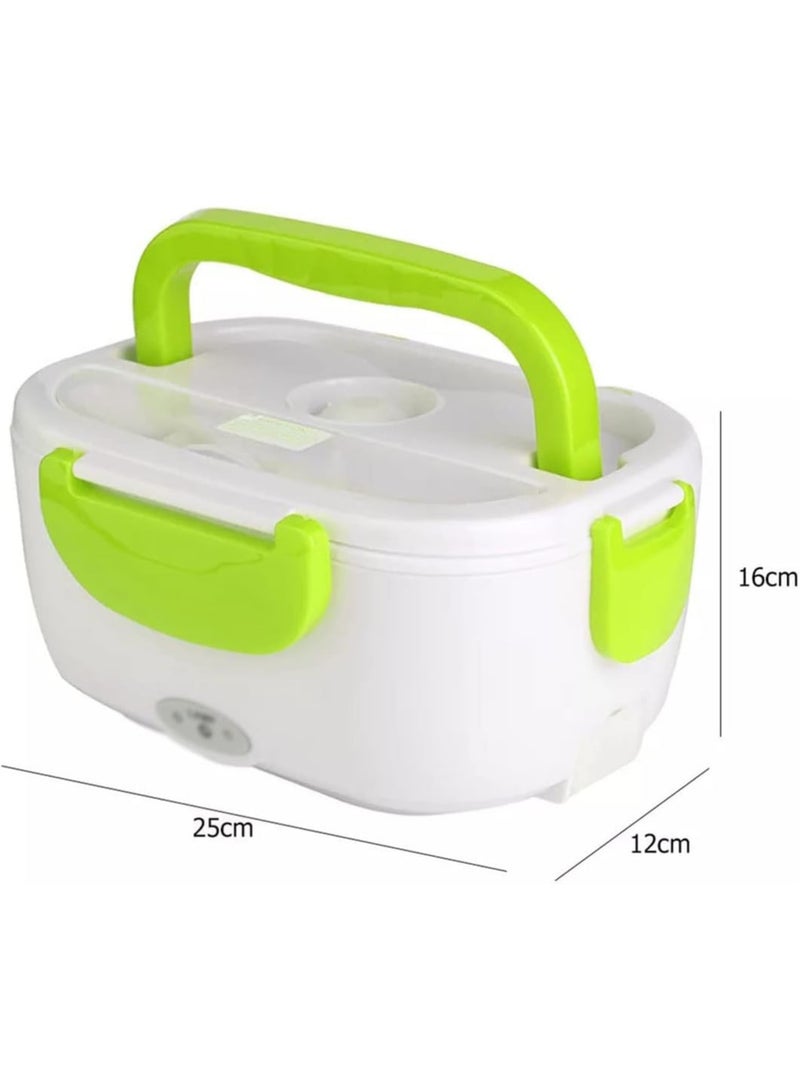 Lunch Box 2 in 1 Home Electric Heated Lunch Box Portable Bento Boxes Food Heater Rice Container Plug (Color : Orange) - Image 2