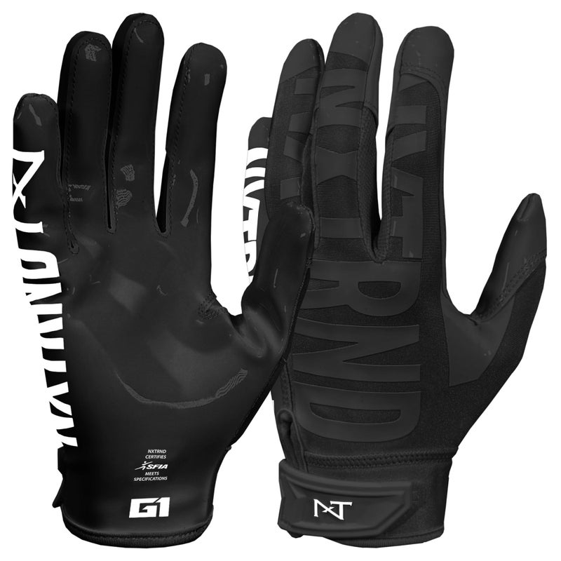 NXT NXTRND Nxtrnd G1 Pro Mens Football Gloves Adult Sticky Receiver Gloves Black Large - Image 2