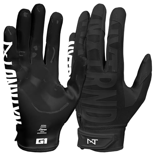 NXT NXTRND Nxtrnd G1 Pro Mens Football Gloves Adult Sticky Receiver Gloves Black Large - Image 1