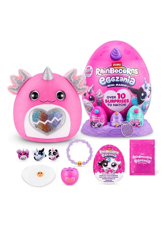 Rainbocorns Rainbocorns Eggzania Mini Mania Axolotl Plush Surprise Unboxing with Animal Soft Toy, Idea for Girls with Imaginary Play by ZURU - Image 1