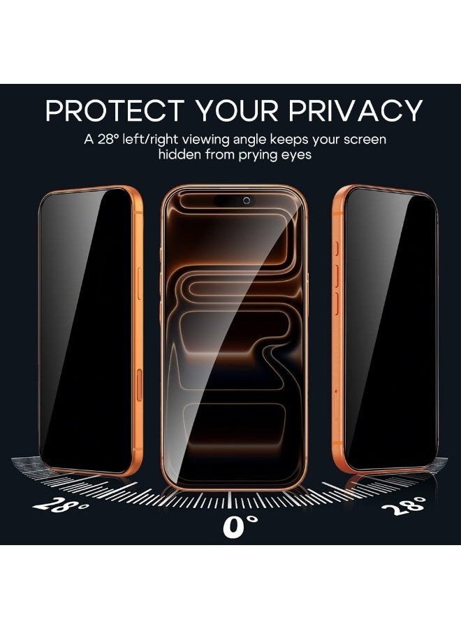 JADYAR iPhone 17  and 18 Pro Max  Smart-Fix Box Auto-Install Screen Protector | 9H Privacy Tempered Glass | HD Clear | Anti-Fingerprint - Image 3