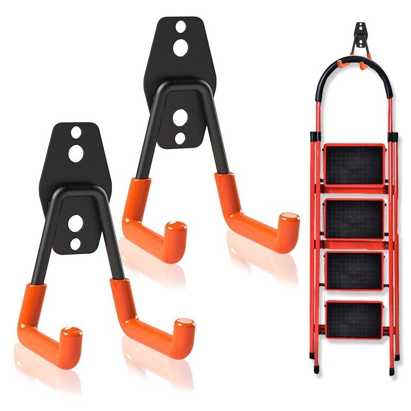 APURK APURK Garage Storage Hook Wall Garage Hook Wall Mount Storage Organizer with Anti Slip Coating Hanger for Organizing GardenPowerHand Tool Set of 2 PCsMulticolor  - Image 5