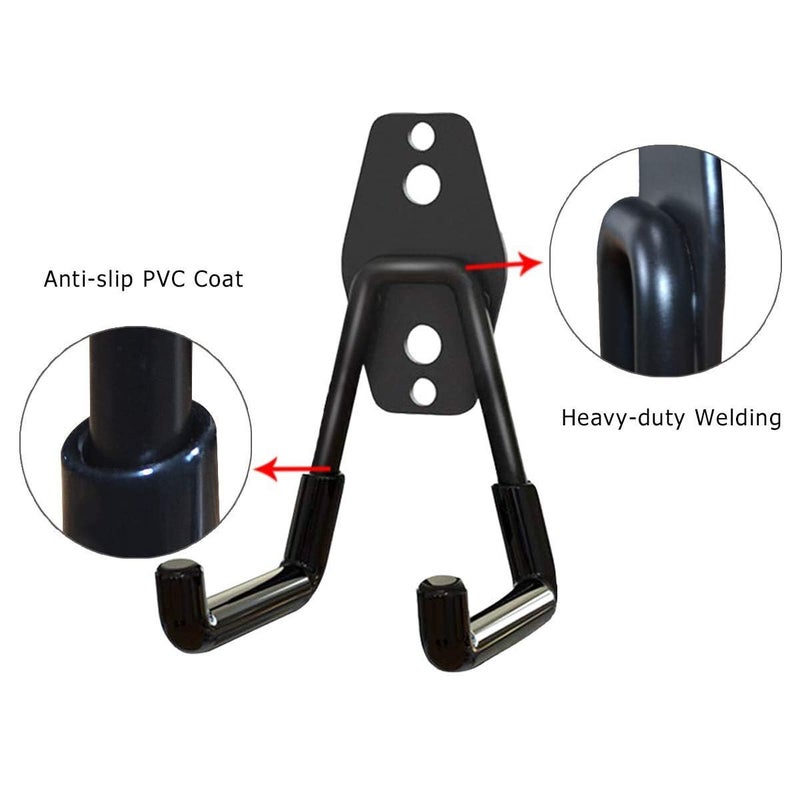 APURK APURK Garage Storage Hook Wall Garage Hook Wall Mount Storage Organizer with Anti Slip Coating Hanger for Organizing GardenPowerHand Tool Set of 2 PCsMulticolor  - Image 3