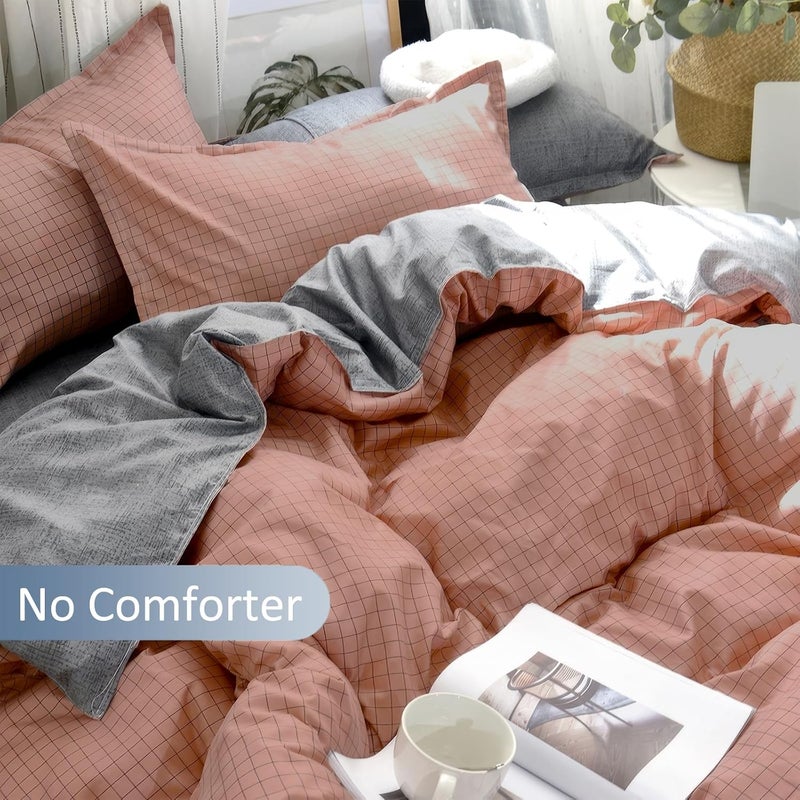 LEFAFA 4 Piece Duvet Cover Set - Ultra Soft Microfiber Comforter Cover with Zipper Closure and 2 Pillow Cases (Pink, 200x230cm) - Image 4