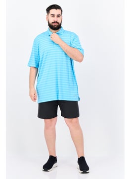 Greg Norman Men Sportswear Fit Short Sleeve Outdoor Polo Shirt, Blue  - Image 4